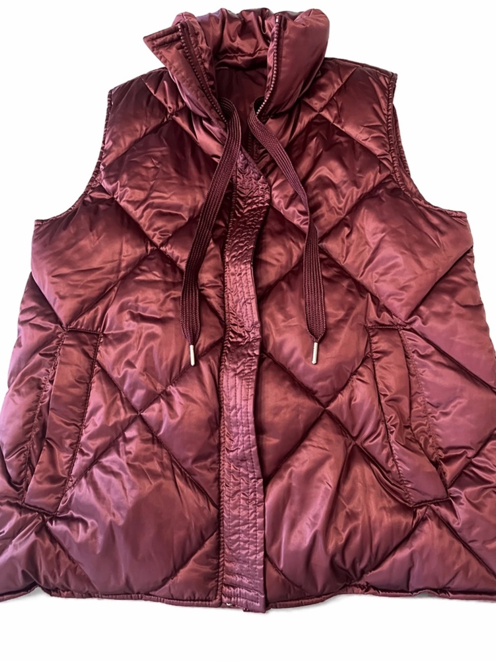 Tribal Quilted Puffer Vest - Wine